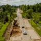 FOTO: Rēzeknes šosejas pārbūve pie Ludzas tuvojas finiša taisnei, solot drošāku nākotni Latgalei