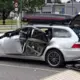 Šokējošs sprādziens Ādažos: BMW pārvēršas liesmās, viens cilvēks hospitalizēts ar smagiem ievainojumiem