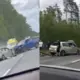 Traģiska pēcpusdiena uz Liepājas šosejas: frontālā sadursmē smagi cietuši vairāki cilvēki, satiksme paralizēta