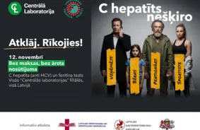 12. novembrī visās Centrālās laboratorijas filiālēs bez maksas varēs nodot C hepatīta analīzes