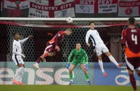 Anglijas futbola giganti sagrauj Latviju ar 0:5 kvalifikācijas spēlē