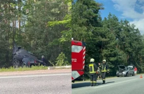 Avārija paralizē Ventspils šoseju pie Sīpolciema: dienesti steidzas palīgā, autovadītāji brīdināti par sastrēgumiem