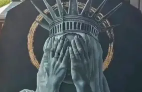 Brīvības statuja pārdomās: jauns franču mūralis un debates par simbolikas atgriešanu