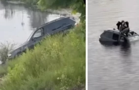 Dramatisks Incidents Ogrē: BMW Džips Iebrūk Upē, Izmisīga Glābšanas Operācija Glābj Divas Dzīvības
