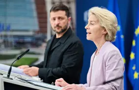 Fon der Leiena aicina ES dalībvalstis vienoties par 135,7 miljardu eiro finansējumu Ukrainai – nav vieglu risinājumu