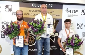 Guntis Valneris triumfē "Rīga Open 2025" Pasaules kausa posmā 100 lauciņu dambretē, apliecinot izcilo meistarību