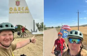 Jānis un Kārlis sasniedz Odesu: Pēc divām nedēļām un 1400 km velobrauciena noslēgusies sirsnīga labdarības misija