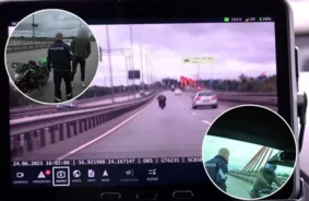 Jāņu Nakts Briesmas: Motociklists Rīgā Traucas ar Neprāta Ātrumu un Bezkaunīgi Skaidrojas