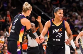 Kitija Laksa Izceļas ar Lielāko +/- Rādītāju “Mercury” Sensacionālajā Uzvarā pret WNBA Čempionēm