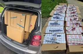 Krāslavas novadā automašīnā atrasti 180 000 nelegālo cigarešu