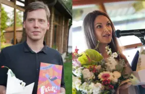 Krišjānis Zeļģis un Dace Krēsliņa saņem Jāņa Baltvilka balvu bērnu literatūrā