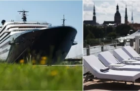 Luksusa superjahta "ILMA" pirmo reizi piestāj Rīgas ostā: Ielūkojies izsmalcinātā greznībā