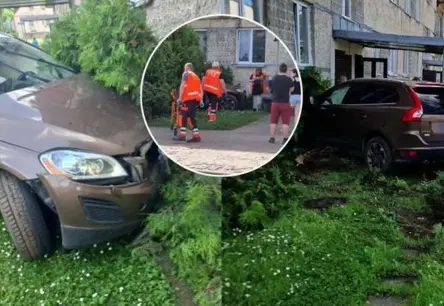 Alūksnē šokējoša avārija: karavīra lielais ātrums un promiles posta māju fasādi