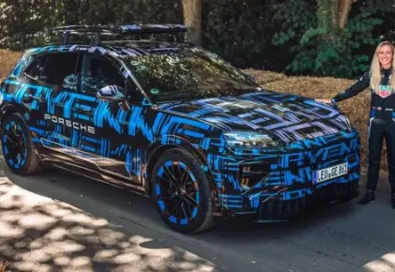 Elektriskais „Porsche Cayenne” pārsteidz Gudvudas festivālā ar iespaidīgu veiktspēju un praktiskumu
