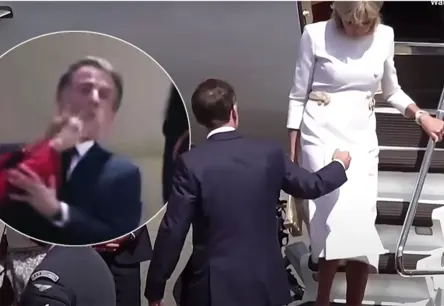 Francijas pirmās lēdijas brižitas makronas publiskā uzvedība lielbritānijā atkal izraisa vētrainas diskusijas