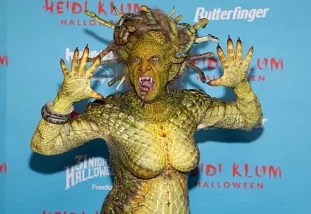 Heidi Klum: Halloween karaliene, kas pārraksta kostīmu modes likumus