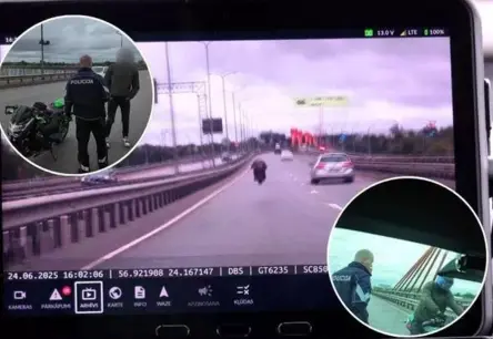 Jāņu Nakts Briesmas: Motociklists Rīgā Traucas ar Neprāta Ātrumu un Bezkaunīgi Skaidrojas