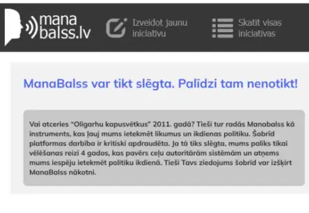 “Manabalss.lv” uz izdzīvošanas robežas: Vai sabiedrības līdzdalības platforma spēs izvairīties no bankrota?