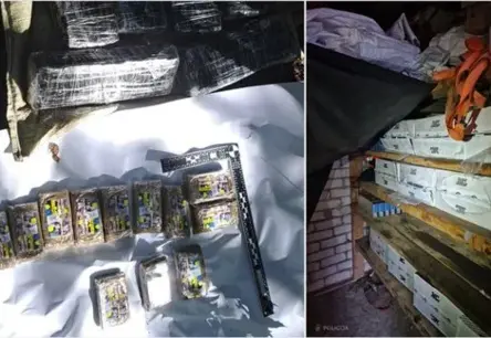 Rēzeknes novadā zemē atrastas 100 kg narkotiku un izņemtas simtiem tūkstošu cigarešu