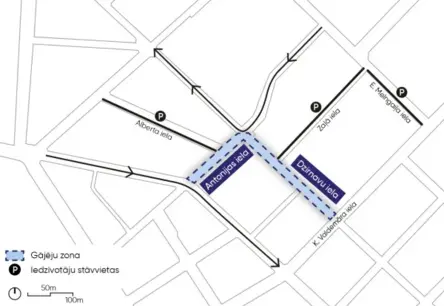 Rīgā nedēļas nogalē Dzirnavu un Antonijas ielas pārtaps par gājēju zonām
