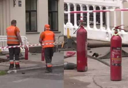 Šokējošs gāzes avārijas incidents Rīgas centrā – divi "Gaso" darbinieki smagi cietuši Aristīda Briāna ielā