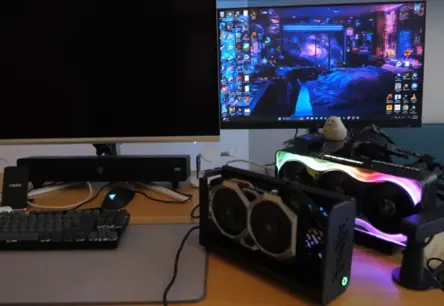 Testējam eGPU: OCuLink pārspēj Thunderbolt 5, bet PCIe 4.0 paliek karalis