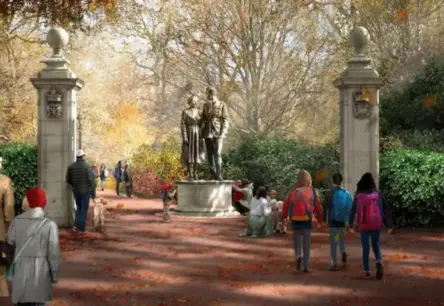 Vienojošā Spēka Piemineklis: Fosters + Partners Uzvar Karalienes Elizabetes II Memoriāla Dizaina Konkursā St. Džeimsa Parkā