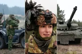 Ādažu poligonā notiek NATO "Resolute Warrior" manevri: tanki, artilērija un droni demonstrē spēku