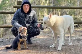 Mūziķis Juris Kaukulis saviem suņiem piešķīris dižciltīgus vārdus: Baldurs un Sisī