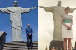 Princis Viljams atjauno princeses Diānas leģendāro fotomirkli Riodežaneiro pie Kristus Pestītāja statujas