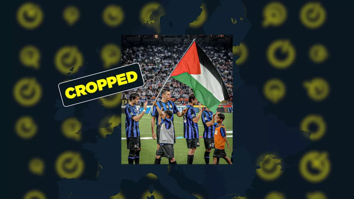 Inter milāna un palestīnas karogs: atmaskota veca, sagrozīta bilde, kas dezinformē